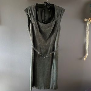 WhiteHouseBlackMarket black/white dots panel dress wbelt-cute & classic! sz8/$35